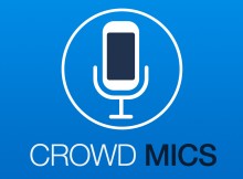 Crowd Mics Logo Blue Gradient